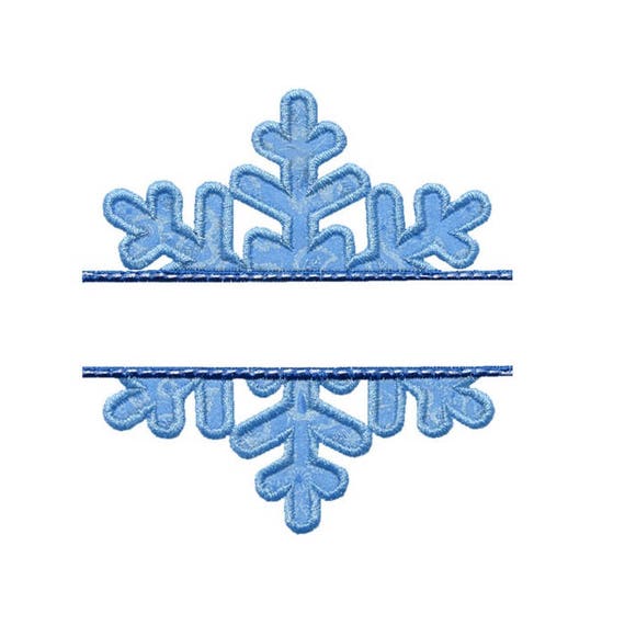 snowflake name plate applique