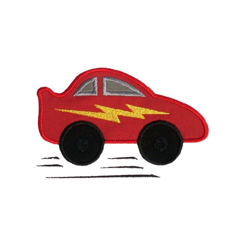 Fast Car Applique Machine Embroidery Digital Design Race Etsy