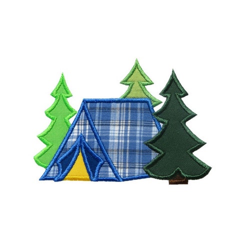 Happy Camper Applique Camping Machine Embroidery Design Etsy