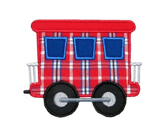 Train Caboose Applique Machine Embroidery Digital Design Transportation Engine