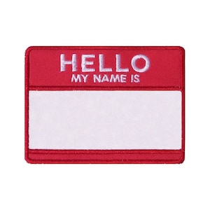 Hello My Name Is Applique Machine Embroidery Design Name Tag