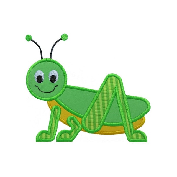 Grasshopper Applique Machine Embroidery Digital Design Critter Bug Locust Cricket Jimmy