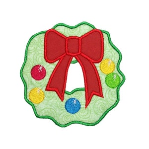 Christmas Wreath Applique Machine Embroidery Design