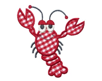 Lobster Applique Machine Embroidery Digital Design Beach Crayfish Ocean Sea