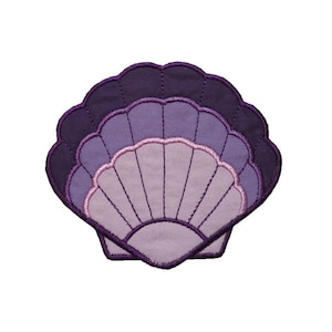 Clam Shell Applique Machine Embroidery Digital Design Seashell Ocean Beach Conch