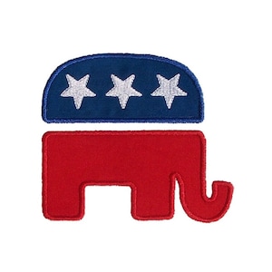Republican Elephant Applique Machine Embroidery Digital Design Election Vote USA Patriotic
