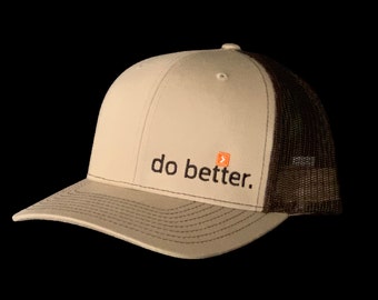 Do Better - Trucker Baseball Cap - Tan and Black