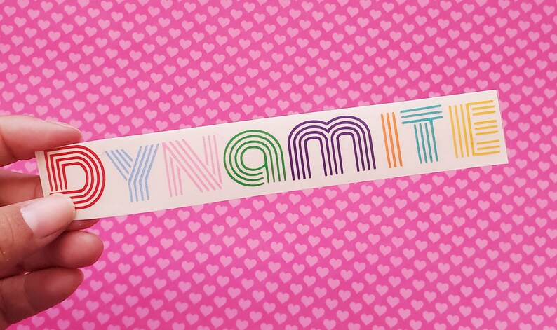 BTS Dynamite vinyl sticker | Etsy