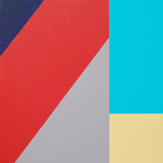 Acrylic Painting Geometric Abstract Art Canvas 24 X 24 X Etsy