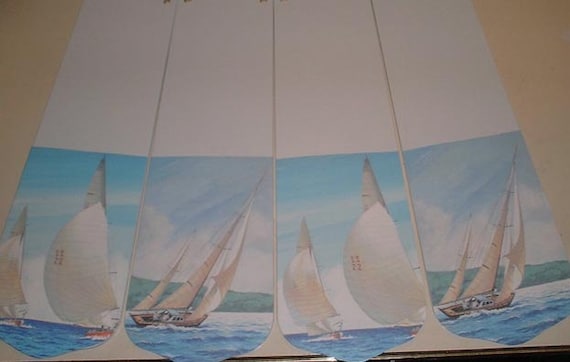 Custom Sailboat Sail Boats On The Sea Ceiling Fan
