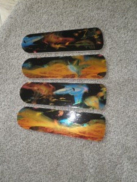 Custom Stunning Metallic Galaxy Outer Space Ceiling Fan