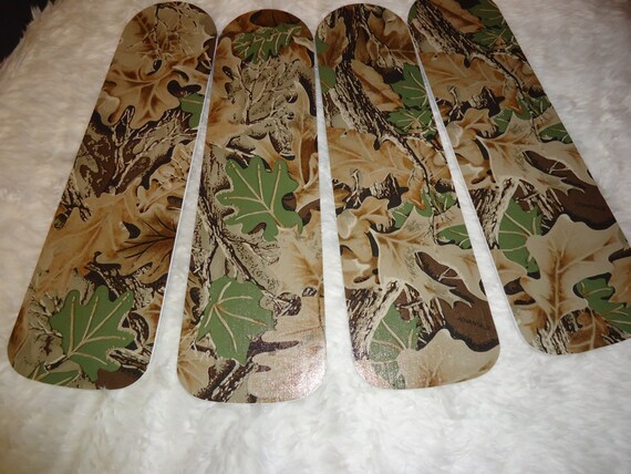 Custom Ceiling Fan With Hunter Real Tree Leaf Camo Camouflage Etsy