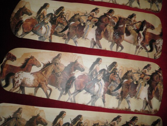 Custom Ceiling Fan Native American Indian Legends Tribe Horses