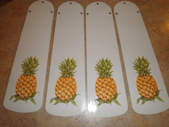 Custom Tropical Hawaiin Pineapple Ceiling Fan With Light Etsy