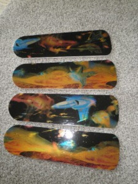 Custom Stunning Metallic Galaxy Outer Space Ceiling Fan