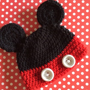 Handmade Mickey Mouse Inspired Hat - Character Hat - Select a Size