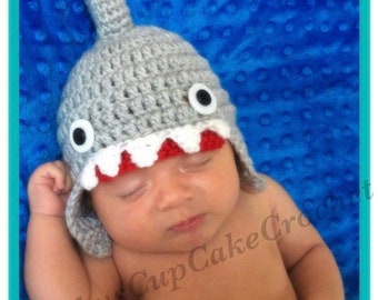 Crochet Baby Shark Hat Shark Baby 