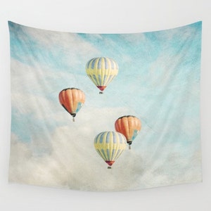 from artist, wall tapestry, wall hanging, large size wall art, oversized tapestry, oversized hanging, unique, original, Hot air balloons image 4