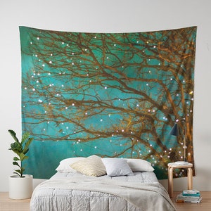 from artist, wall tapestry, wall hanging, large size wall art, oversized tapestry, oversized hanging, unique, original, forest, woodland