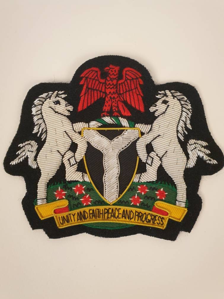 Nigerian Emblem two horses Unity Faith peace and Progress XL Etsy