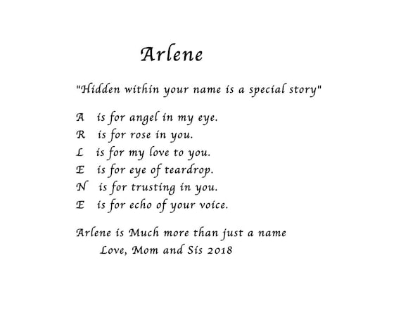 Make Your Own Acrostic Poems Order By Email As Pdf File Etsy