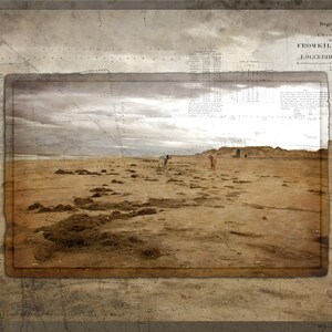 Pea Island und 1870 Chart von Kill Devil Hills bis Loggerhead Inlet