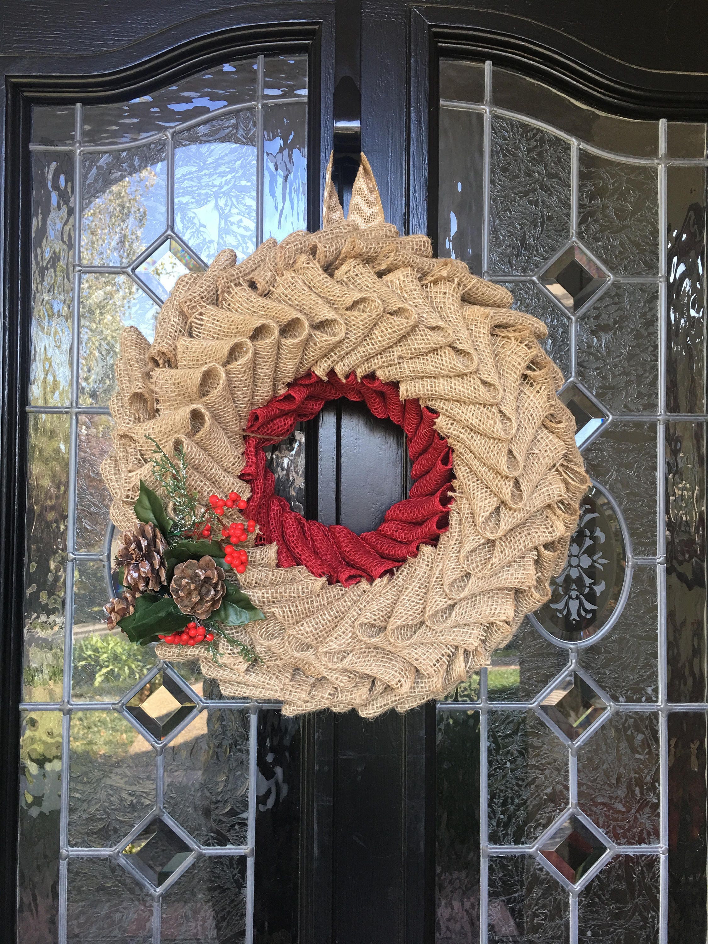 Burlap wreathPetal wreathHandmadeSwedish Braid Wreath Etsy