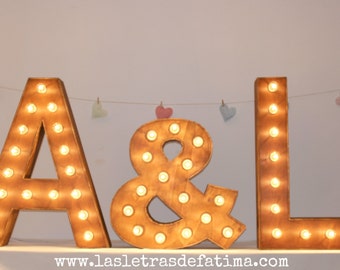 31 inches Light letter. Iluminated Letter. Great for any event :)