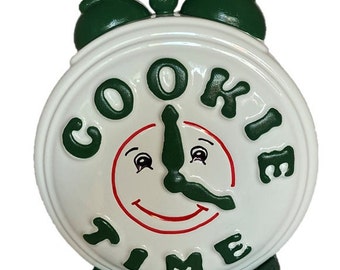 Handmade with Love by Fatima. Decorative Replica Cookie Time clock. Solid piece. Great present for friends fan. 100% handmade & hand painted