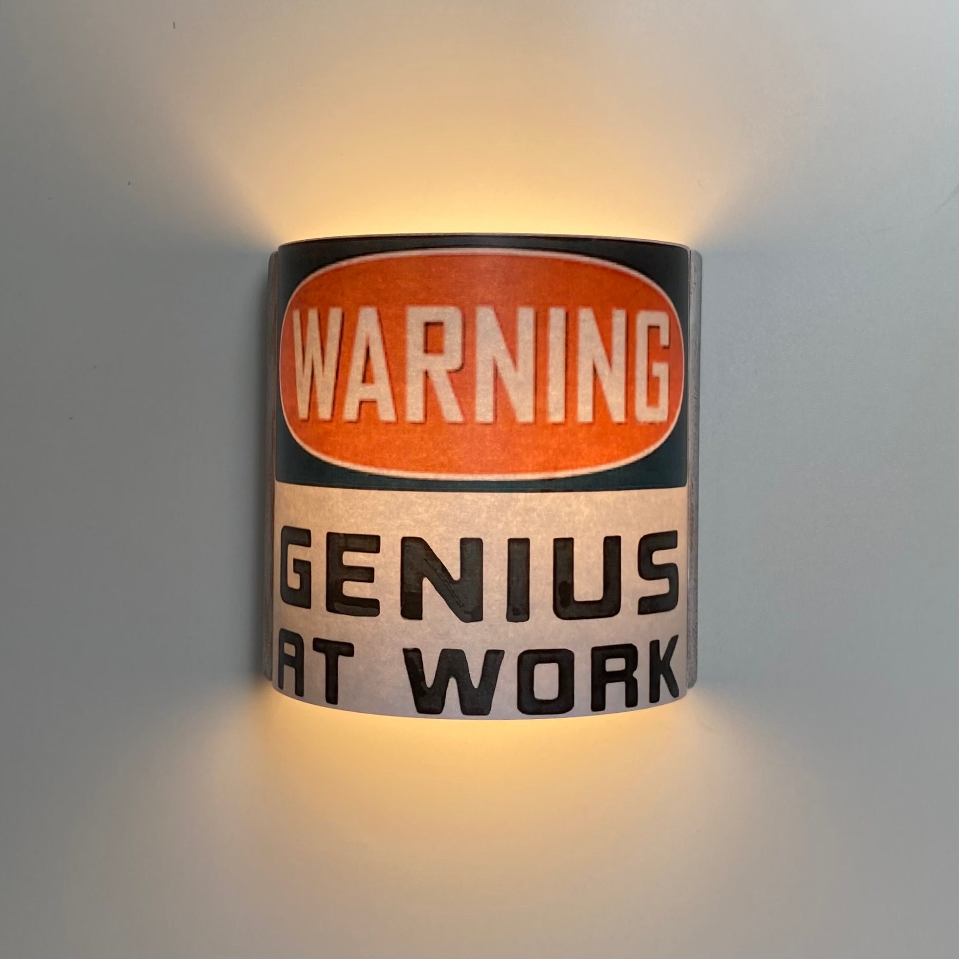 Wall Lamp. Ready to hang. Made with great wood (oak) ecological paint and great and unique design.