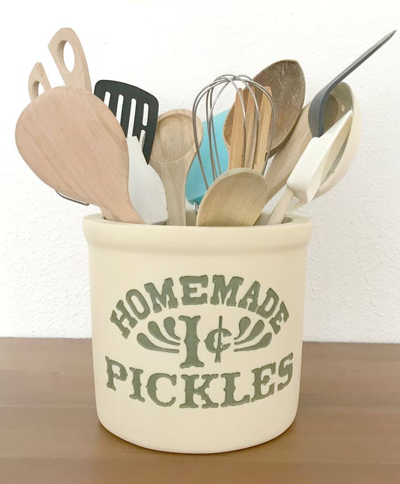 Best Seller. Utensils Holder. Monicas Kitchen. 100% Handmade. Homemade 1c  Pickles. Handmade With Resin. Best Friends Present 