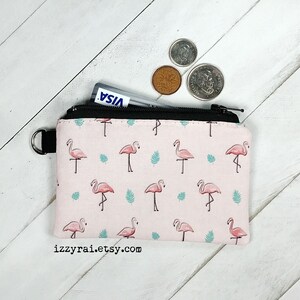 PINK FLAMINGO-portemonnee - muntzakje met ritssluiting - cadeau - portemonnee wisselen - ritszakje - kaartportemonnee - privacyzakje - reistas - tienercadeau