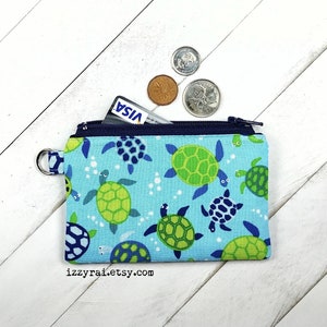 TORTUE DE MER - Porte-monnaie - Cadeau - Portefeuille de changement - Pochette de voyage - Sac à fermeture éclair - Portefeuille de cartes - Tortues - Ocean Life - Portefeuille pour enfants
