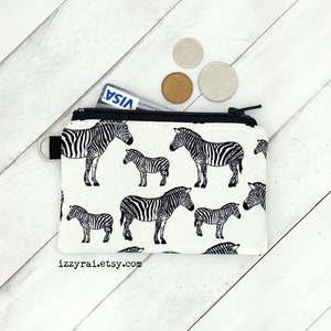ZEBRA - Porte-monnaie - Cadeau - Porte-monnaie - Pochette de voyage - Sac à glissière - Portefeuille à carte - Zèbres - Portefeuille pour enfants - Portefeuille minimaliste