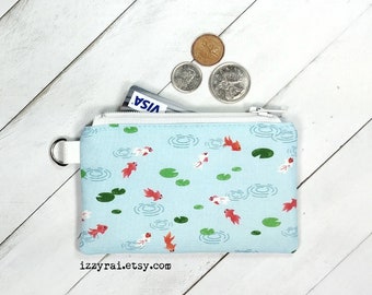 Monedero GOLDFISH - Monedero bonito - Tarjetero - Minimalista - Tarjetero - Bolsa con cremallera - Pez koi - Bolsa de regalo