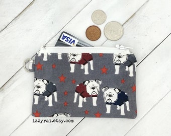 Coin Purse - BULLDOGS - Cute Coin Purse - Gift - Change Wallet - Zipper Bag - Bull Dog - Card Wallet -Zipper Coin Pouch - Dog Lover