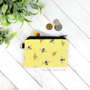 HONEY BEE - Geldbörse - Geschenk - Geldbörse - Reisebeutel - Reißverschlusstasche - Kartentasche - Rettet die Bienen - Schwirren Bienen - Gelb - Bienenliebhaber