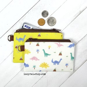 Porte-monnaie - DINOSAURES - Cadeau pour enfants - Sac à glissière - Mignon porte-monnaie - Porte-monnaie à la monnaie - Pochette à pièces à glissière - Portefeuille de cartes-cadeaux