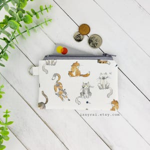 Monedero - GATOS JUGUETONES - Monedero con cremallera - Monedero bonito - Monedero para monedas - Bolso con cremallera - Regalo para amantes de los gatos - Monedero para tarjetas de regalo