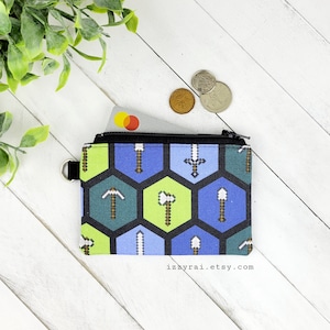 Coin Purse - MINECRAFT - Rits Muntzakje - Gamer Gift - Portemonnee - Ritszak - Kaartportemonnee - Kous Stuffer - Cadeaukaarthouder - Kinderen