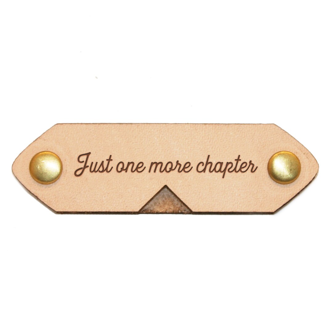 Just One More Chapter Corner Leather Bookmark - Etsy