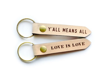 Pride Leather Keychain Flags