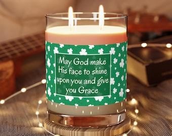 Grace Benediction Candle, White Tea & Fig, Vegan Soy Wax, 65 Hr
