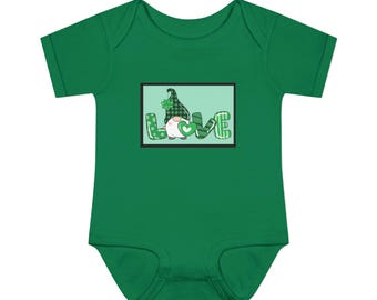 Green Gnome LOVE Baby Bodysuit