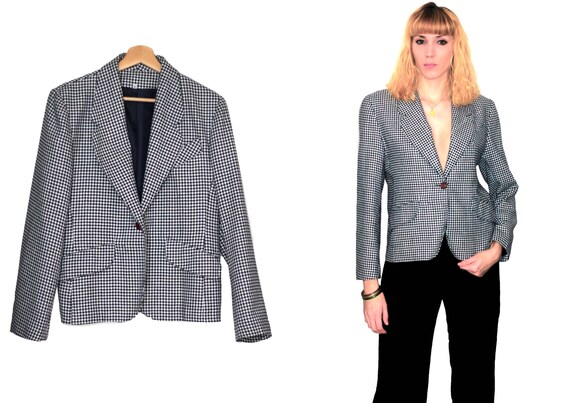 vintage houndstooth blazer