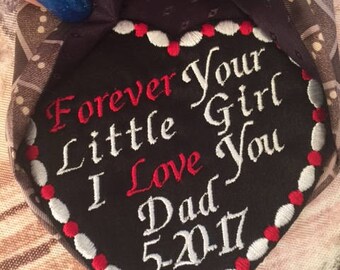 Personalized Tie Patch Father Daughter Gift Wedding Tie Etsy