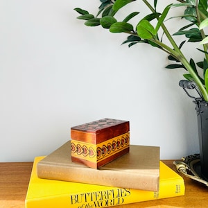 Vintage Polish Box | Carved Wood Trinket Box, Folk Art, Primitive