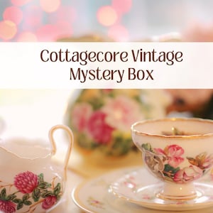 Vintage Cottagecore Mystery Box | Curated Cottage Style Home Decor Surprise Bundle, Sustainable Gift