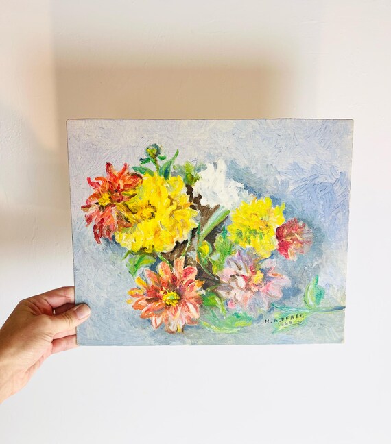 Vintage Original Floral Painting Vintage Original Floral Painting