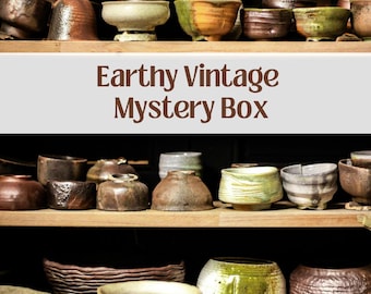 Earthy Vintage Mystery Box | Curated Earth Tones Home Decor Surprise Bundle, Sustainable Gift